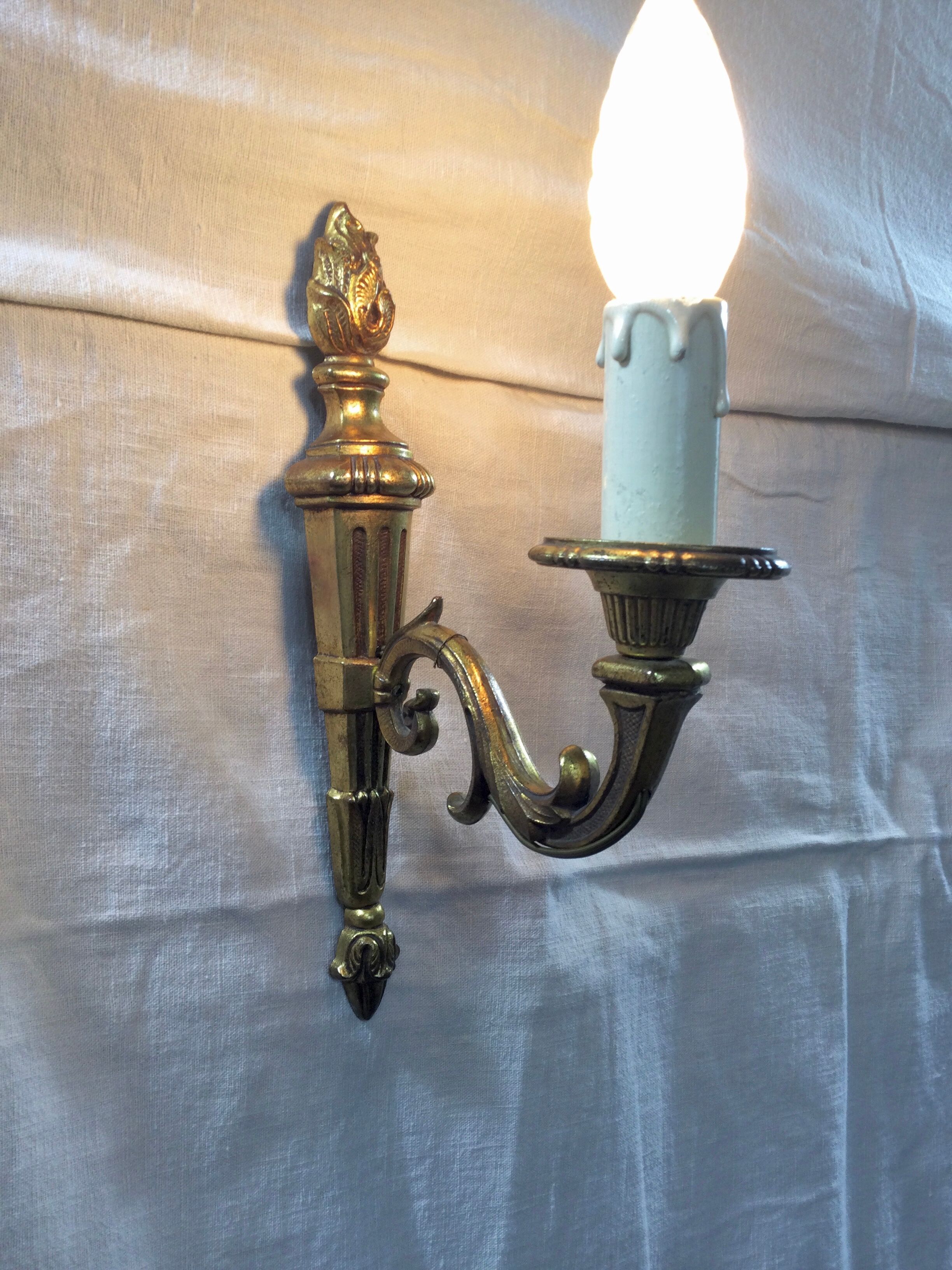 Wall lamp 1 louis XVI style copper