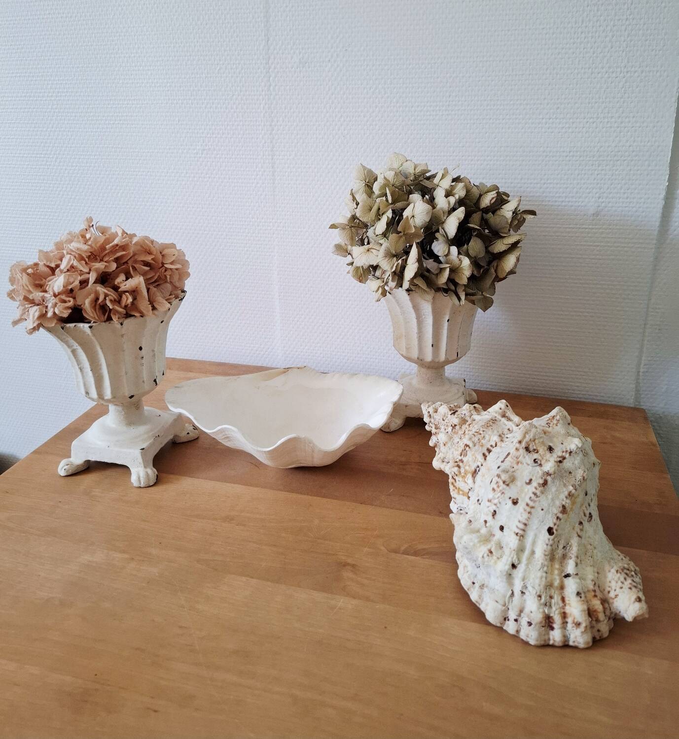 Duo de petits vases medicis en fonte anciens