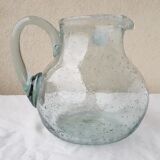 Bubbled glass pitcher