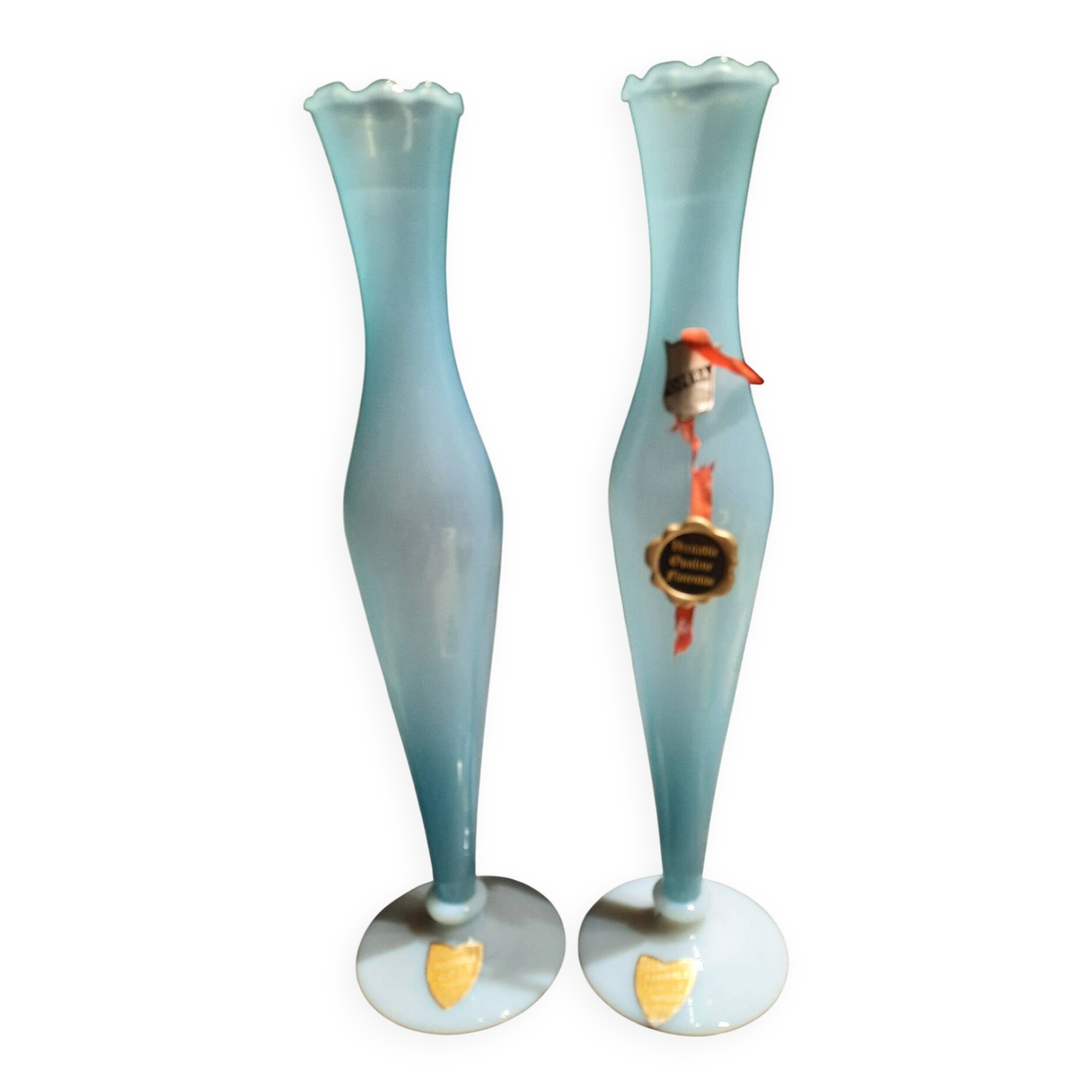 Paires de vases anciens en opaline