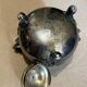 Antique silver-plated sugar bowl, rococo style