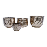 quatre cache-pot laiton vintage