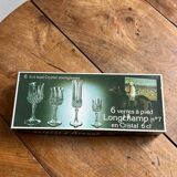 Cristal d’Arques Longchamp – Set de 6 verres à pied n 7 – Vintage 24% PbO