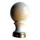 Twentieth art deco staircase ball in beige porcelain and gilded brass