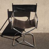 Lafuma folding leather armchair