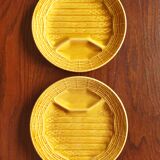 2 Sarreguemines asparagus plates