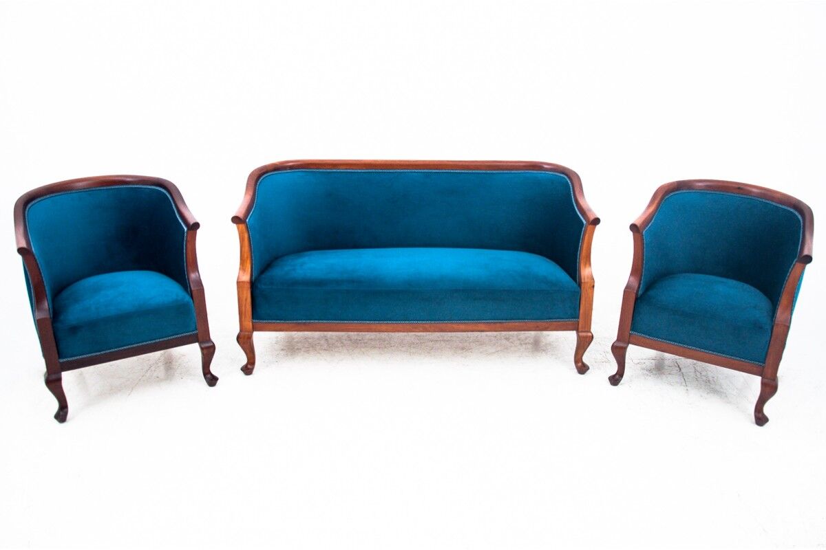 Historic living room set, Northern Europe, circa 1900, after renovation