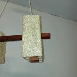 Scandinavian chandelier from the 60s in solid teak