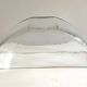 Vase Container Tealight Holder Thick Glass Hammered Half Moon Design