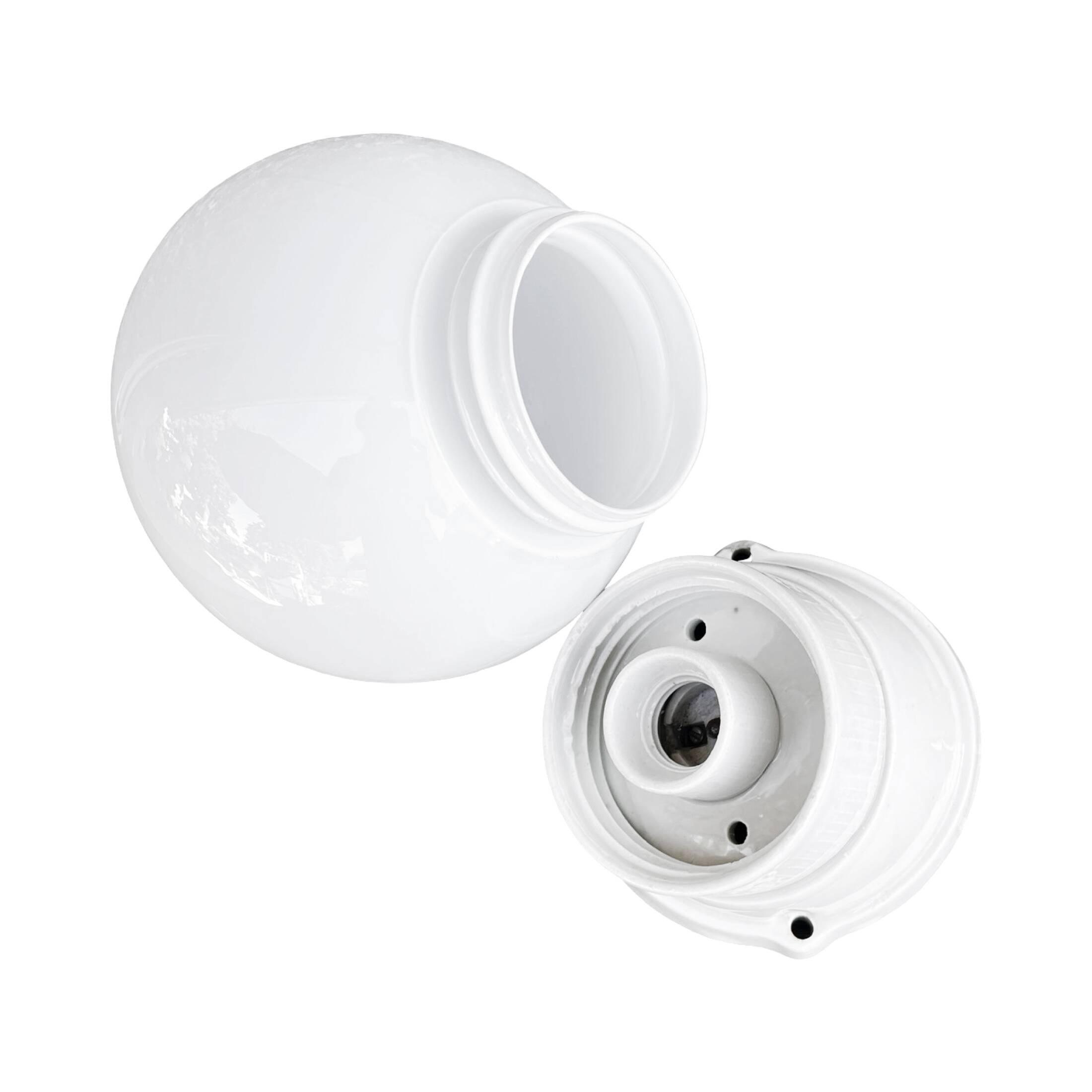 White industrial wall lamp Lindner, Germany, 1960s.