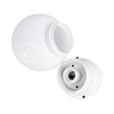 White industrial wall lamp Lindner, Germany, 1960s.