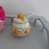 Orange jam jar with spoon 1988