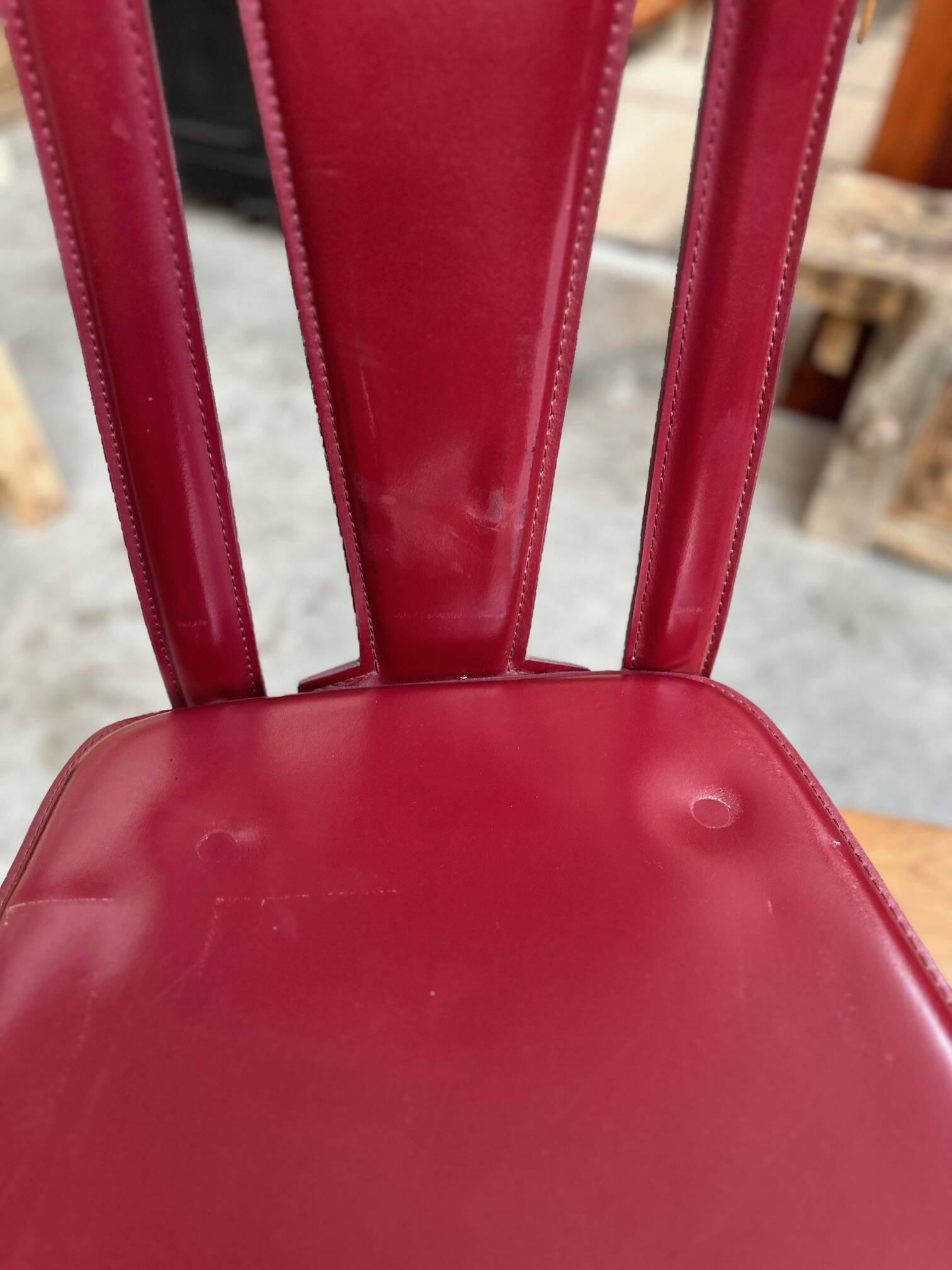 Suite de 4 chaises en cuir  de marque dad 1960’s