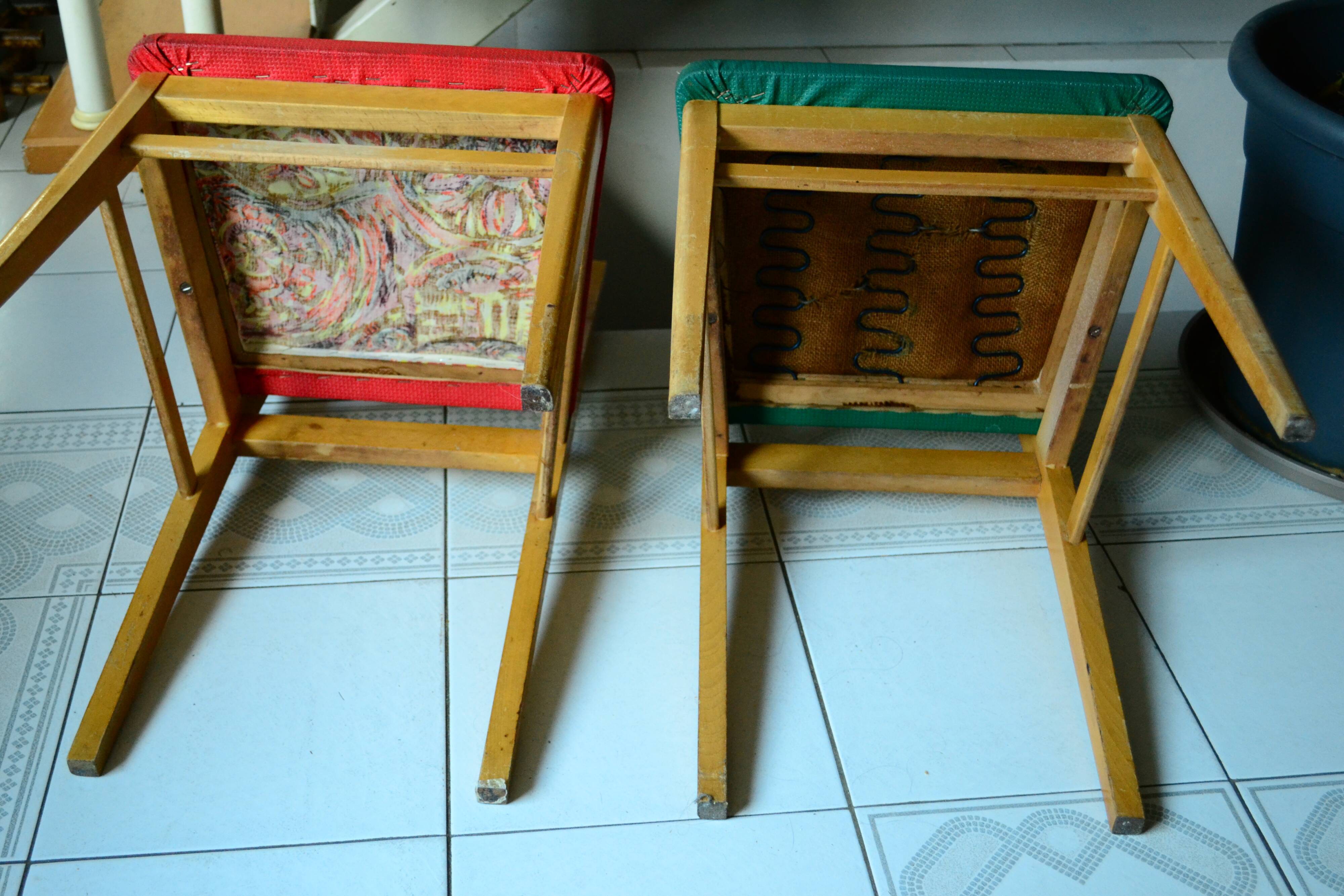 2 vintage beech chairs