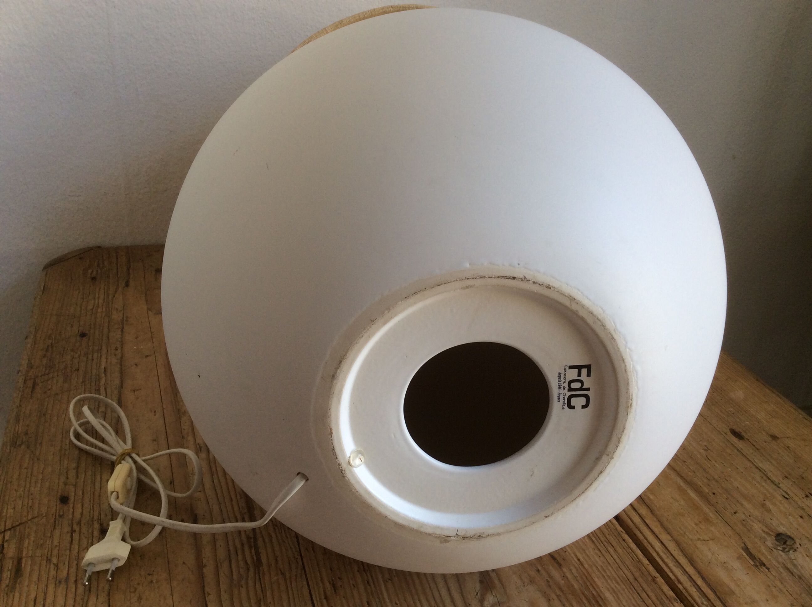 Lampe FDC Charolles en faïence, années 80