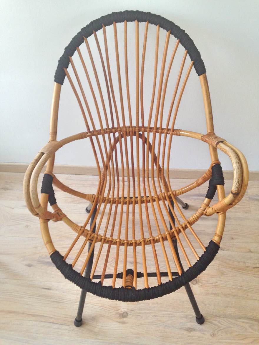 Two rattan chairs