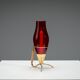 Gunnar Ander candleholder in brass, glass and rattan for Ystad Metall