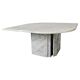 Postmodern coffee table cat's eye white Carrara marble Roche Bobois style