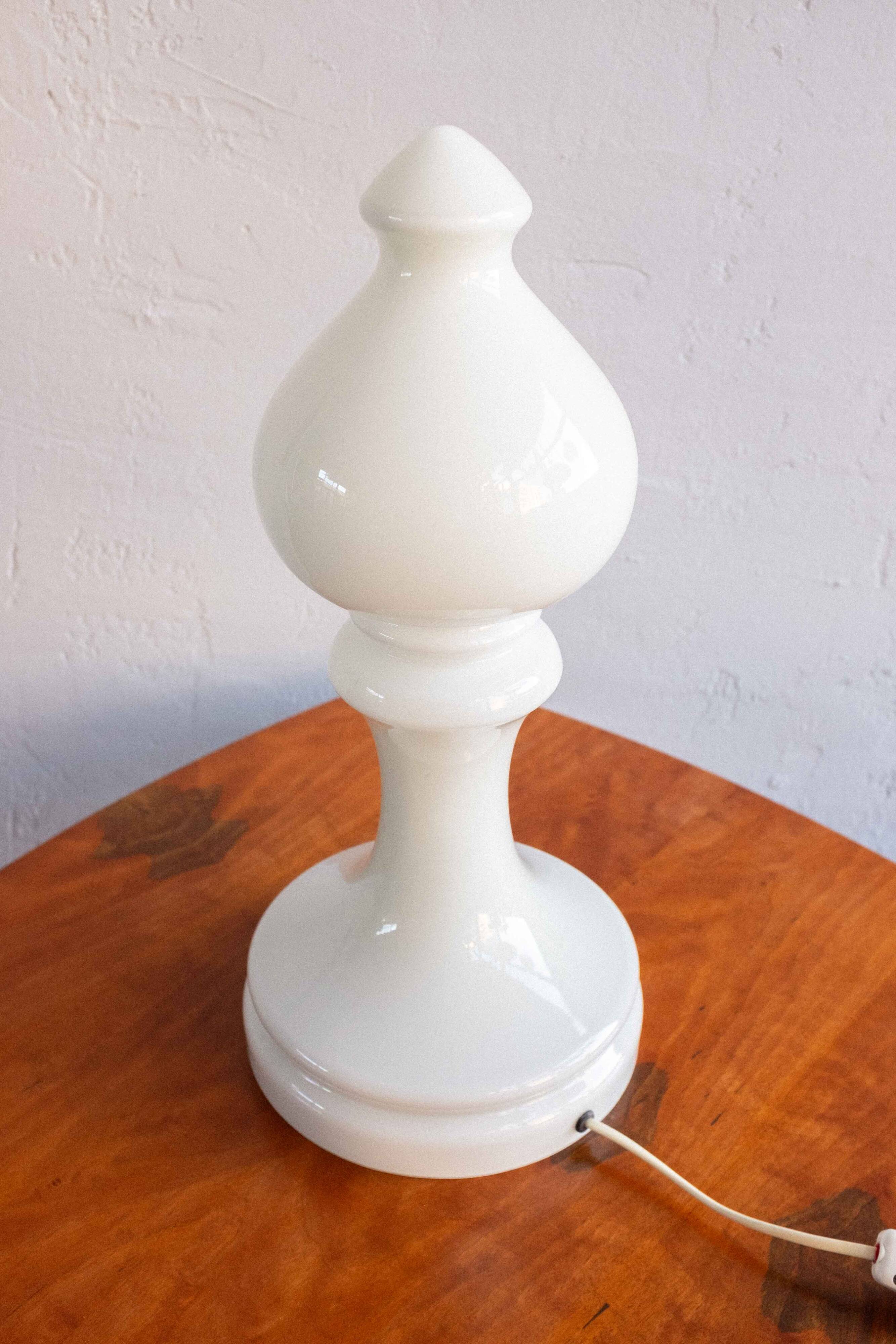 Vintage Czechoslovak Bishop Glass Lamp by Ivan Jakeš, 1970s