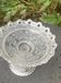 Glass bowl, vintage oak leaf pattern compote dish.