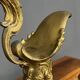Pair of decorative vases. Solid gold metal.