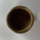 Set of 5 rattan pencil reed and brass plant holder baskets, Italy 1970s
