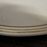 Lanternier & Co Limoges - Art-Deco Round Dish with Gold Trim, Diameter 33 cm