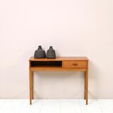 Vintage teak console with drawer