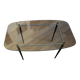 Vintage Oval Glass and Metal Coffee Table
