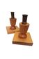 Pair of wooden candlesticks
