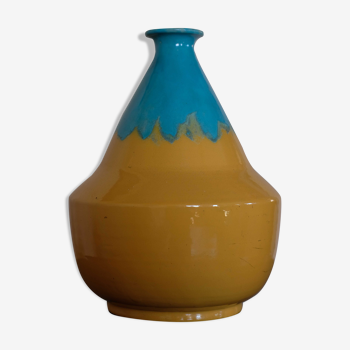 Yellow Ceramic Vase from the 1970s