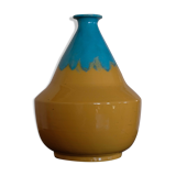 Vase en céramique jaune des années 1970