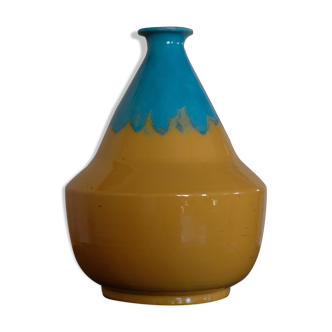 Yellow Ceramic Vase from the 1970s