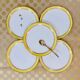 5 plates Biarritz yellow and golden