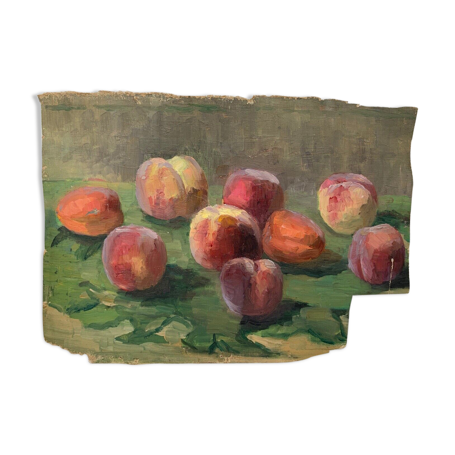 Oil on canvas gabrielle guillot by raffaillac still life with fruit