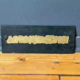 Gold & black vintage president glass sign from1970's original man cave