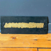 Gold & black vintage president glass sign from1970's original man cave