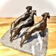 STATUE 3 HUNTING DOGS in CAST IRON