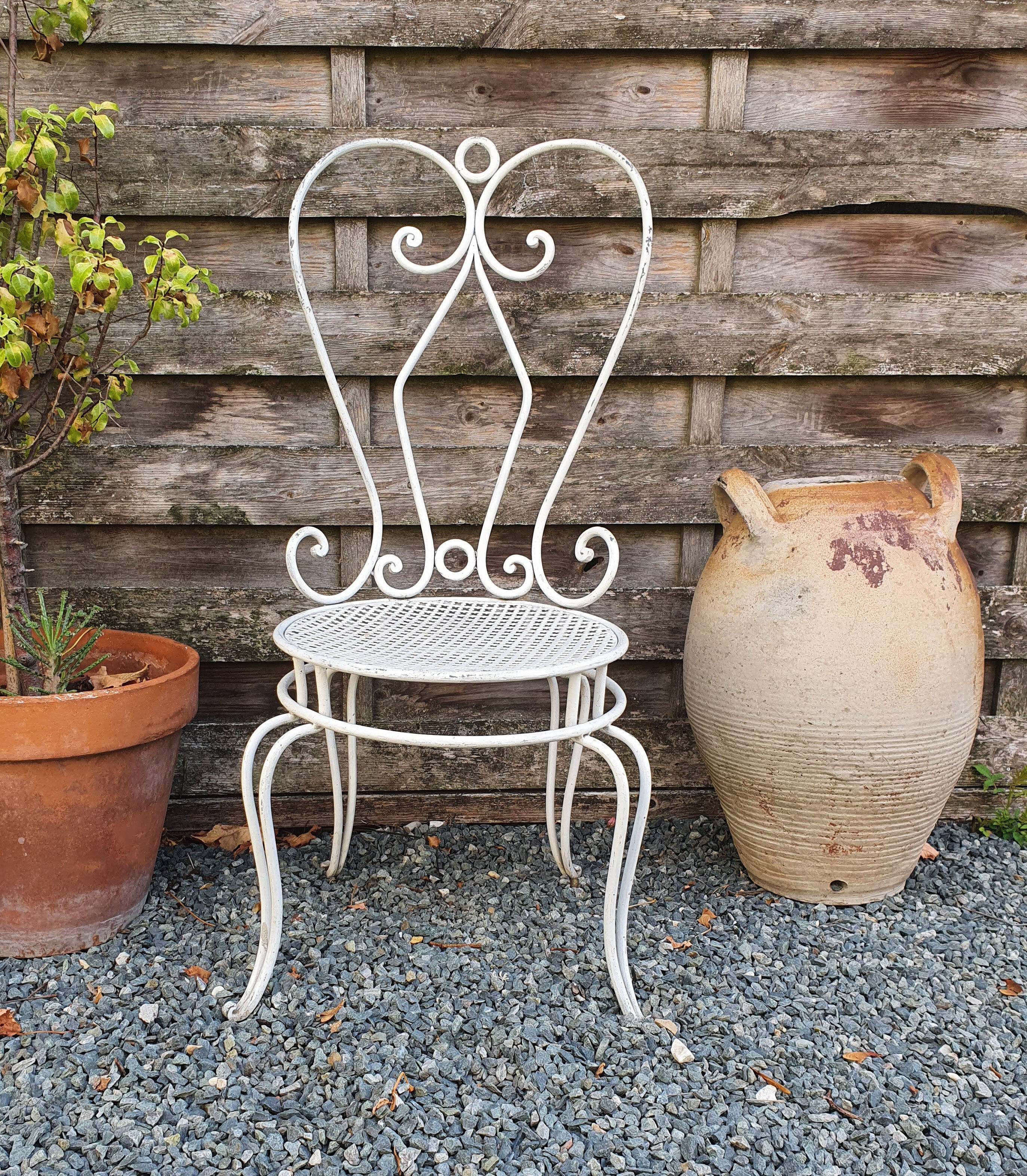 Wrought iron garden chair