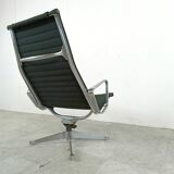 Charles & Ray Eames EA124 Lounge chair in black fabric, 1970s