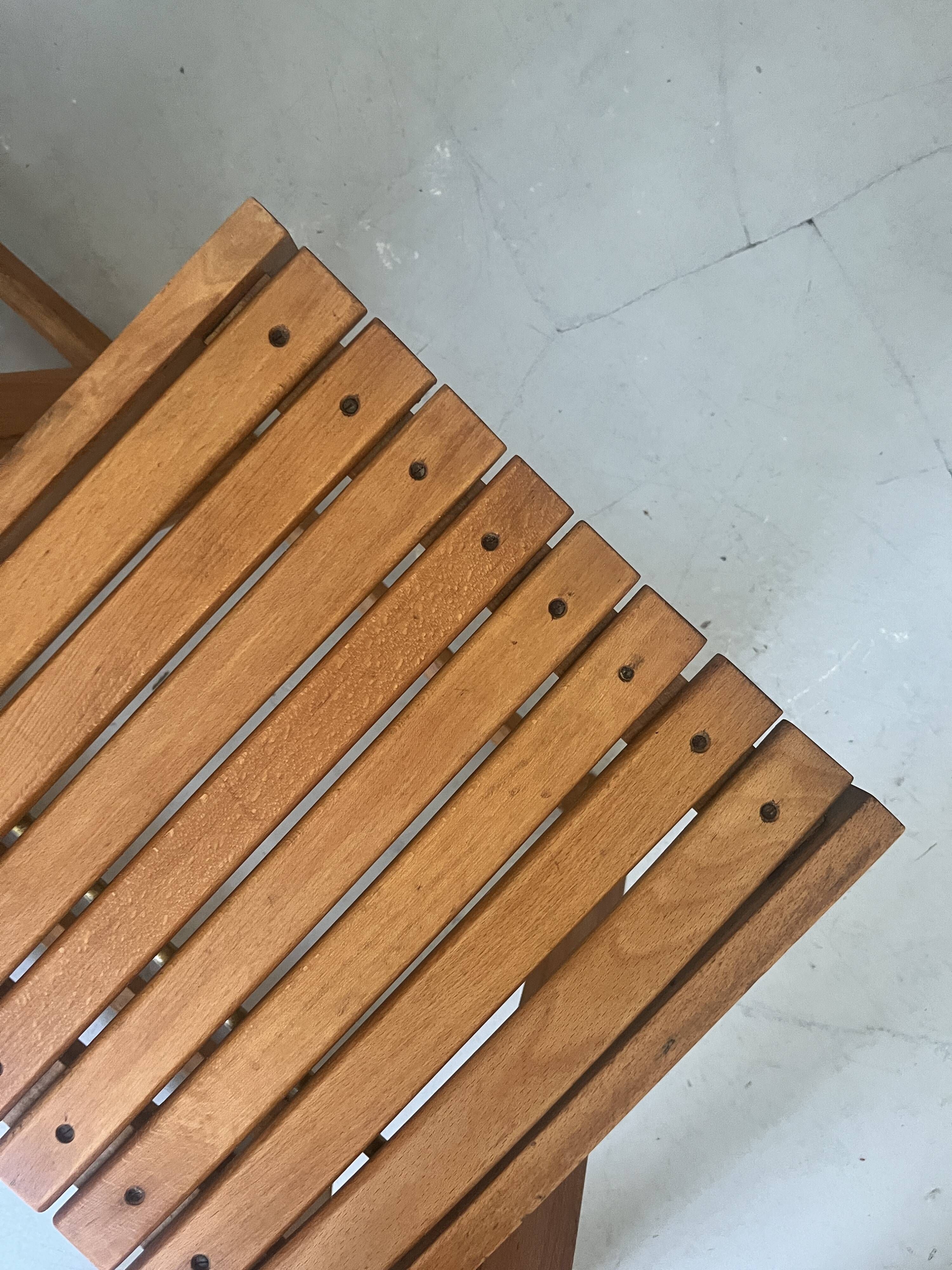 set of 4 italian wooden folding chairs by Aldo Jacober, design 1960 - 1970