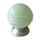 Ceiling light with green marbled opaline globe