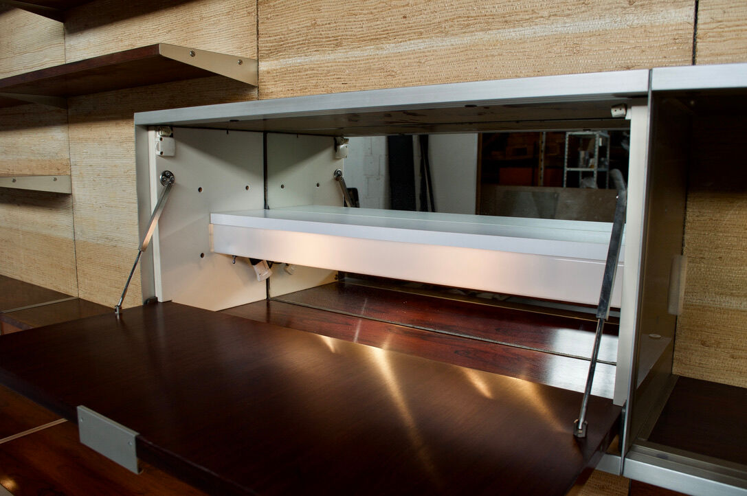 Système mural modulable à panneaux palissandre Georges Frydman années 70 efa éditeur