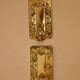 A pair of Swedish brass wall sconces from the mid-century.