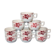 9 cups vintage Café Mars - stencil décor