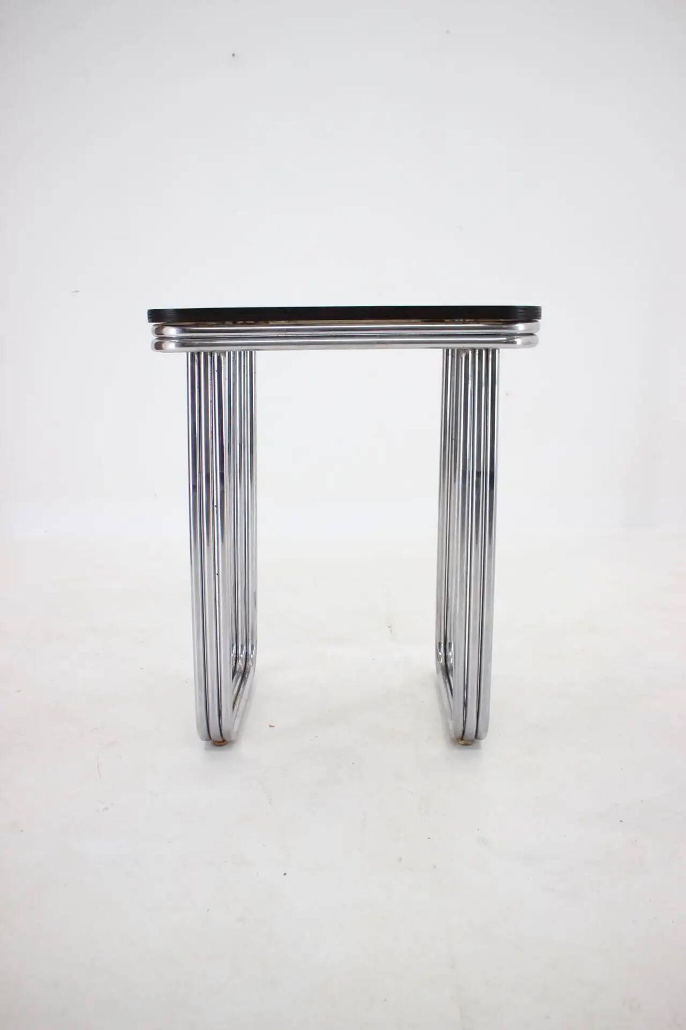 Bauhaus Art Deco tubular steel chrome table, 1930s