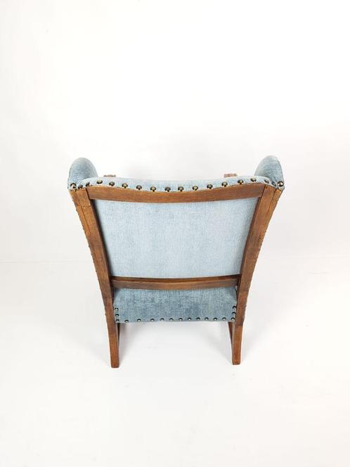 Blue flea market armchair