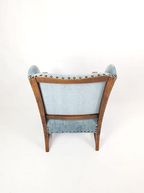 Fauteuil brocante bleu