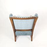 Fauteuil brocante bleu