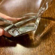 Crystal trinket tray signed Daum France